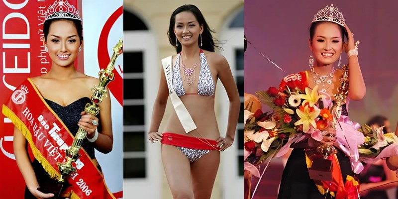 Cô đăng quang Hoa hậu Việt Nam 2006 và giành giải "Thí sinh được yêu thích nhất"