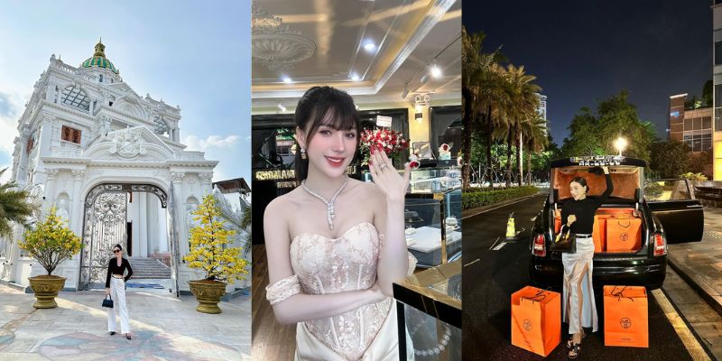 Ngân Collagen từng khoe của nhiều lần trên Tiktok và Facebook