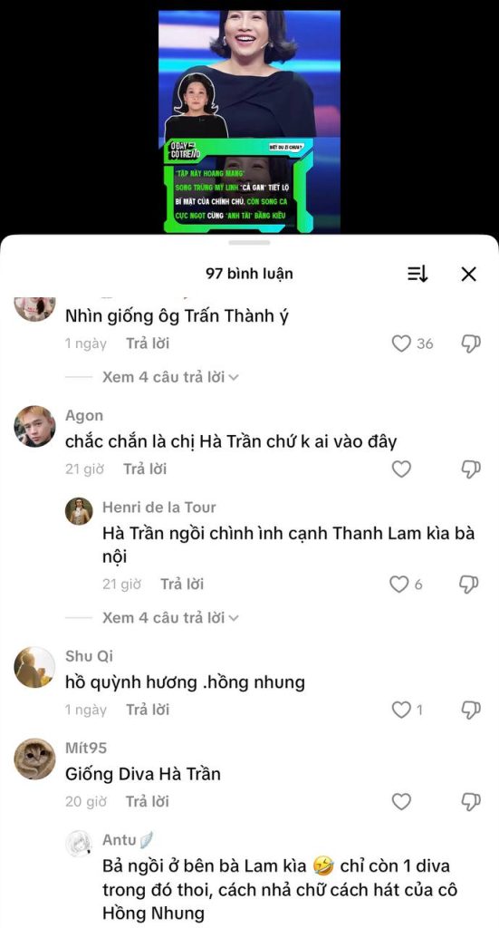 Dự đoán từ cộng đồng mạng về song trùng Mỹ Linh